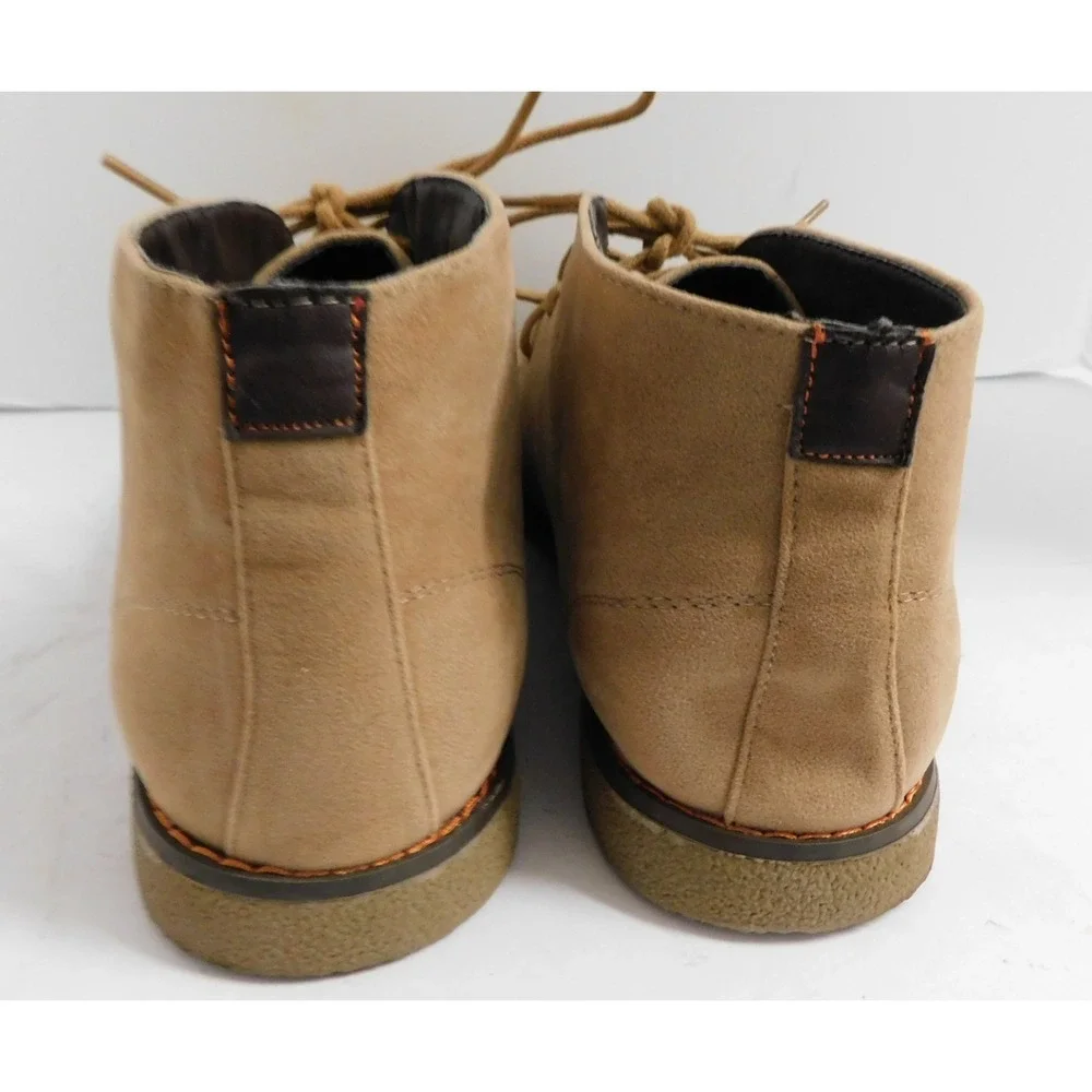 Oak & Rush Men's Ankle Lace Up Fashion Microsuede Chukka Boots Beige sz 10.5
